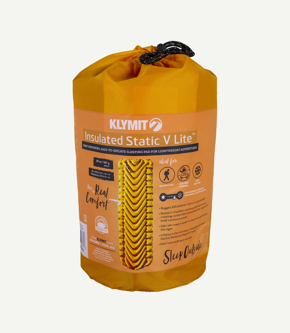 Klymit Static V Lite izolirana podloga za spavanje, mango narančasta