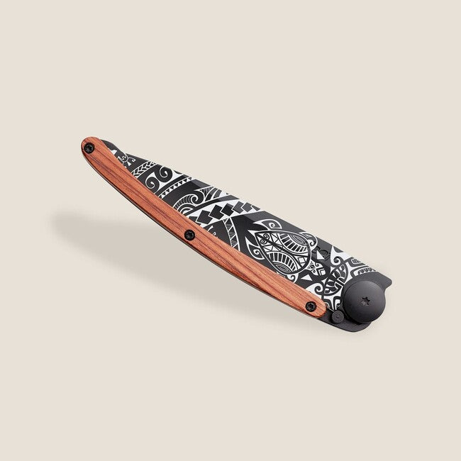 Deejo Black tattoo sklopivi nož coralwood polynesian