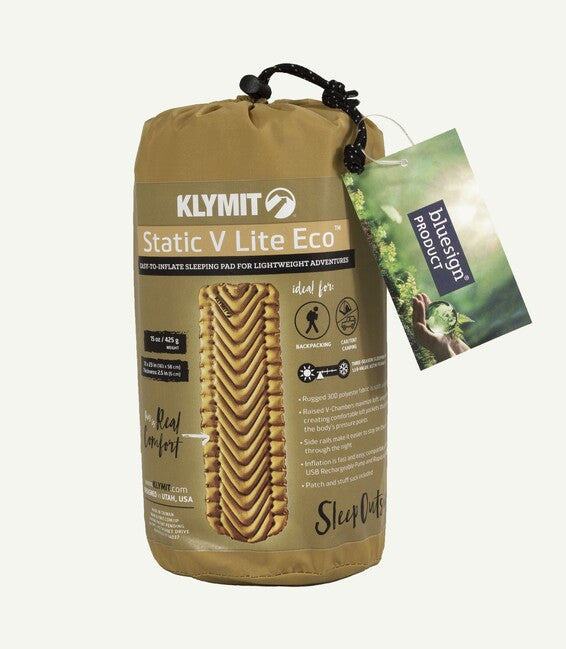 Klymit Static V Lite ECO podloga za spavanje, svjetlozlatna