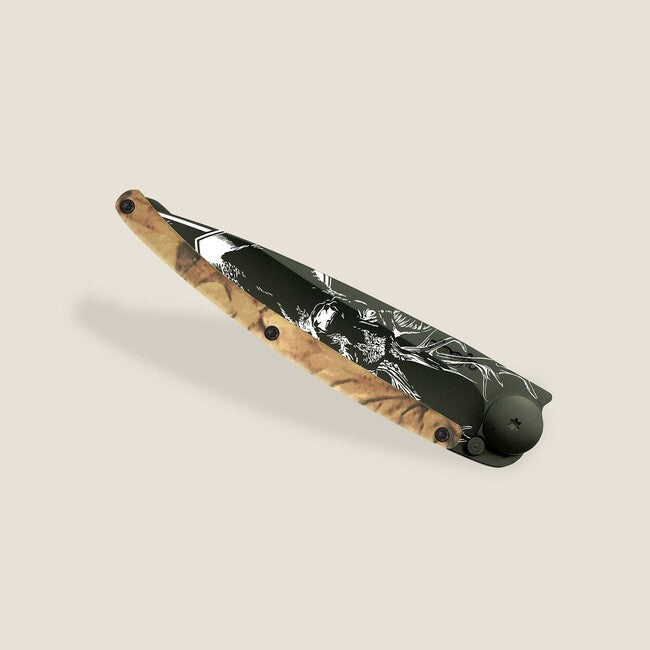 Deejo Tattoo sklopivi nož black brown camo Deer