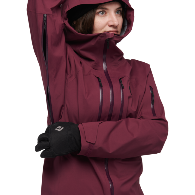 Black Diamond Recon Lt Stretch Shell skijaška jakna ženska, blackberry