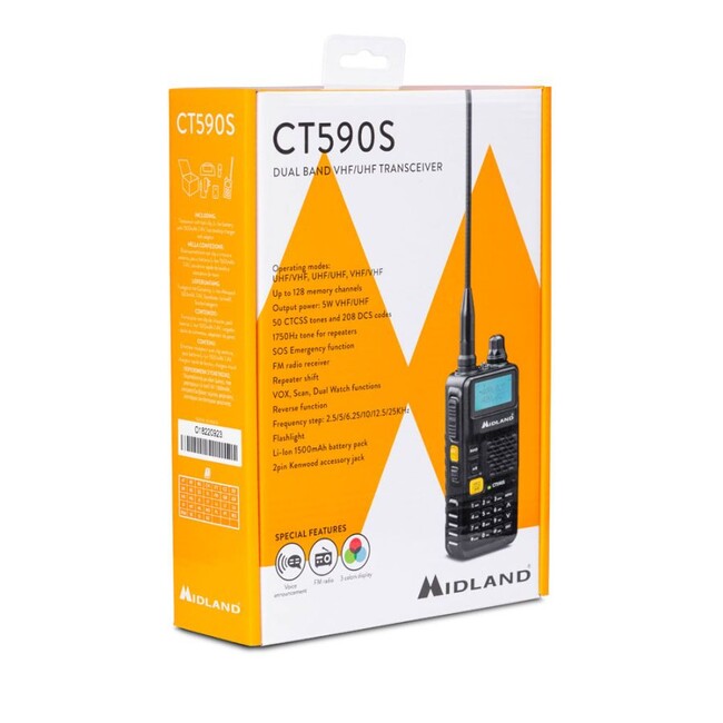Midland CT590 S amaterska ručna radio stanica, crna