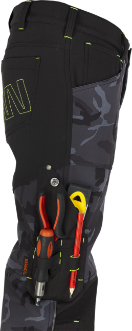 BENNON CAMOS softshell hlače, crne/sive