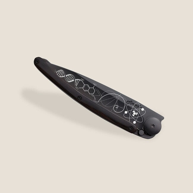 Deejo Tattoo sklopivi nož Black ebony wood Science