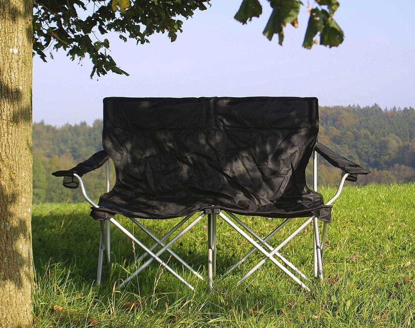 BasicNature Love Seat putna fotelja, crna