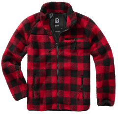 Brandit Teddyfleece flis jakna, crvena/crna