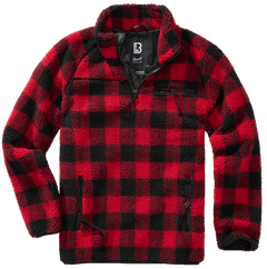 Brandit Teddyfleece Troyer flis jakna, crvena/crna