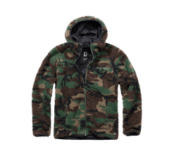 Brandit Teddyfleece Worker flis jakna s kapuljačom, woodland