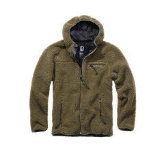 Brandit Teddyfleece Worker flis jakna s kapuljačom, maslinasto zelena