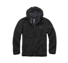 Brandit Teddyfleece Worker flis jakna s kapuljačom, crna