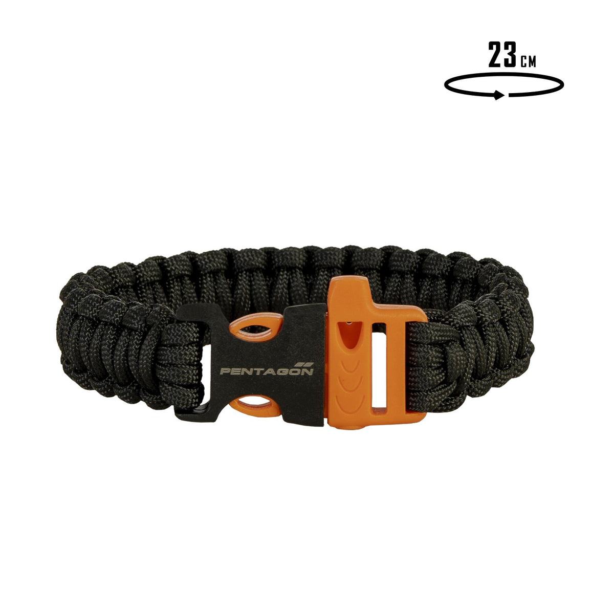Pentagon Pselion narukvica paracord, crna