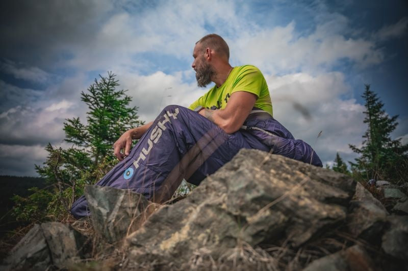HUSKY Ember sintetička trosezonska vreća za spavanje dugačka, plava/siva