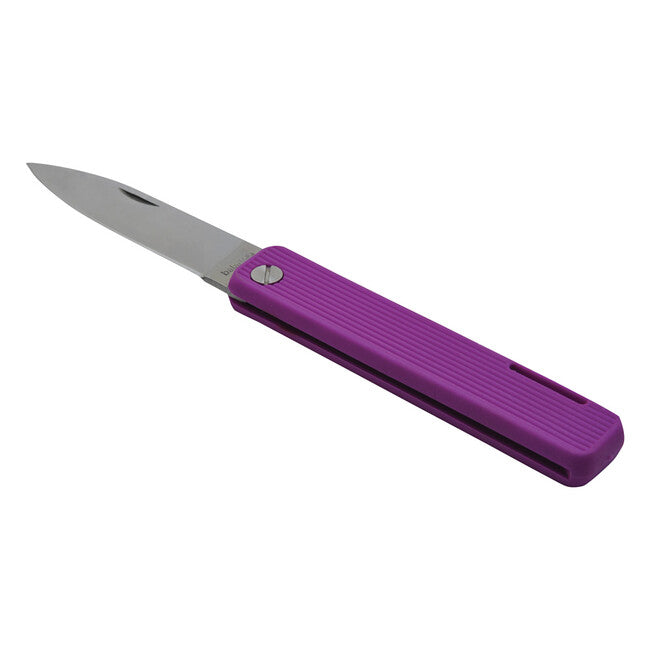 Baladeo ECO353 Papagayo džepni nož, oštrica 7,5 cm, čelik 420, ručka TPE, ljubičasta