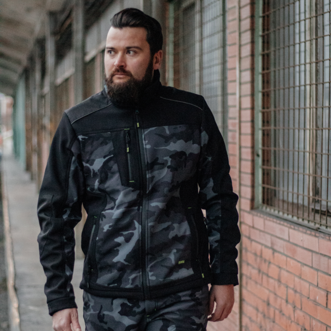 BENNON CAMOS softshell jakna, crna/siva
