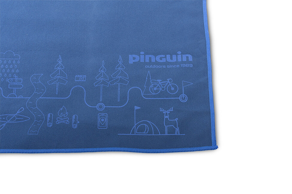 Pinguin Micro towel Map ručnik 40 x 40 cm, crveni