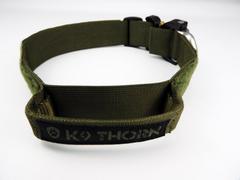 K9 Thorn Cobra-Echo ogrlica 38 mm s ručkom, maslinasta