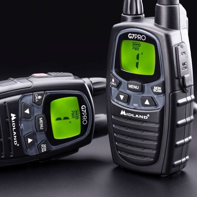 Midland G7 Pro radio, crni