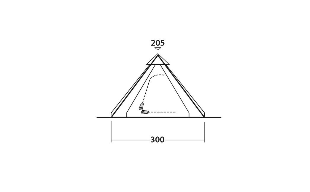 Easy Camp Bolide 400 šator Tipi-Tent 4 osobe EasyCamp, zeleni