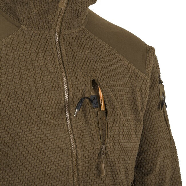 Helikon-Tex ALPHA HOODIE pulover Grid Fleece, Shadow Grey