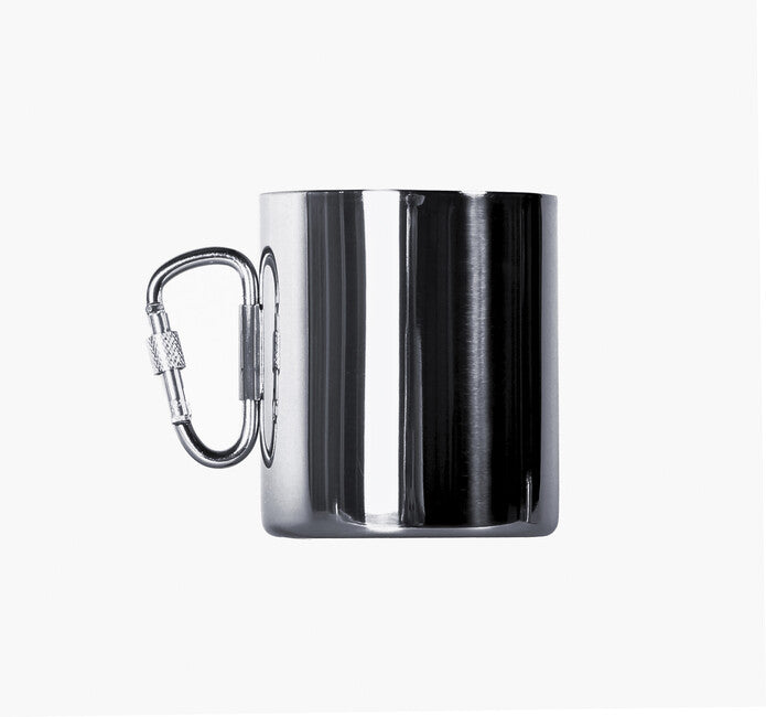 BasicNature Space Safer Thermo šalica od nehrđajućeg čelika s karabinerom, 0,33 l