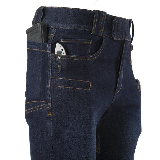 Helikon-Tex GREYMAN traper hlače taktičke Slim Denim Mid, Dark Blue