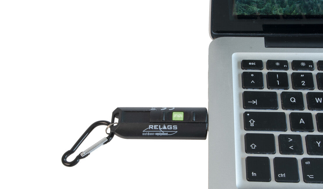 BasicNature USB LED privjesak za ključeve, crni