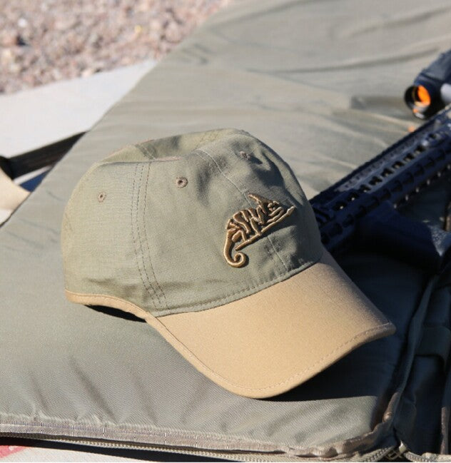 Helikon-Tex kapa sa šiltom PolyCotton Ripstop logom, Coyote / Olive Green