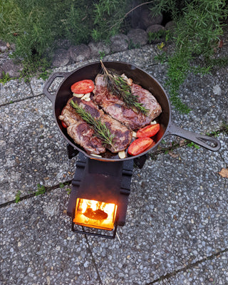 Origin Outdoors tava od lijevanog željeza za vatru, 26 cm, 1,8 L