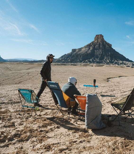 Klymit Ridgeline kratka kamping stolica, plava