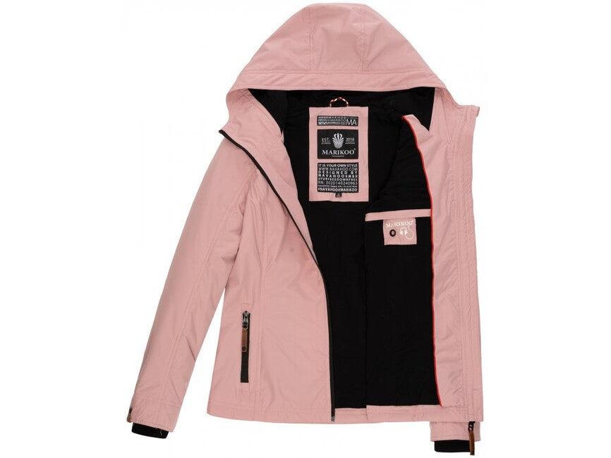 Marikoo BROMBEERE ženska prijelazna jakna s kapuljačom, Powder rose