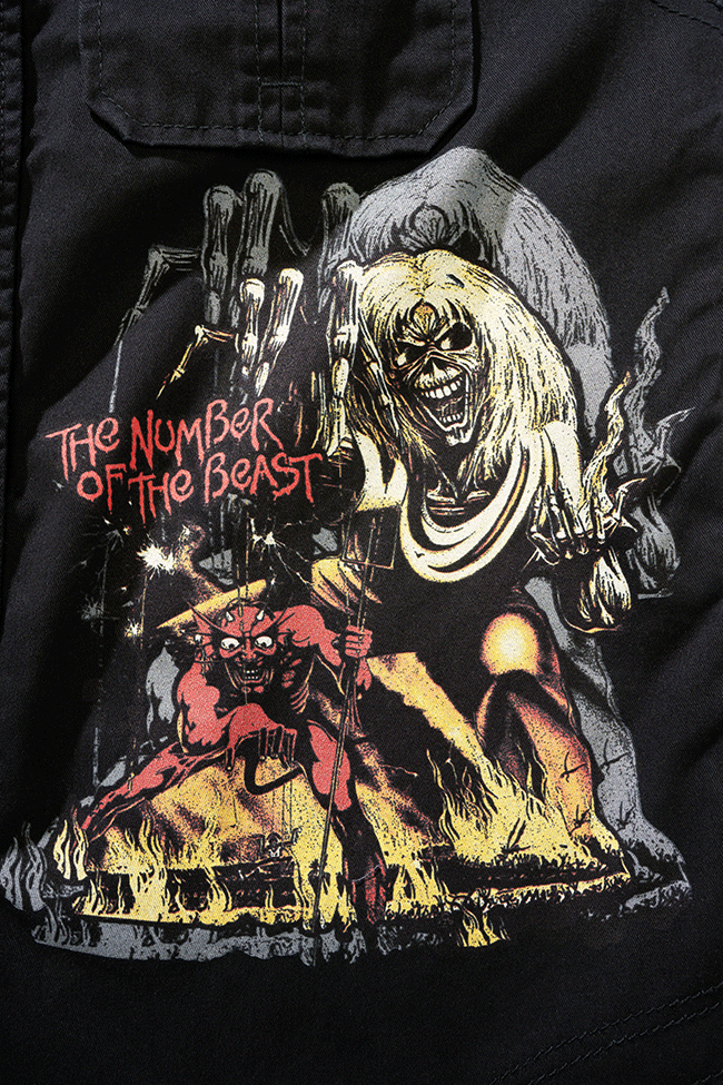 Brandit Iron Maiden NOTB vintage košeľa bez rukávov, čierna