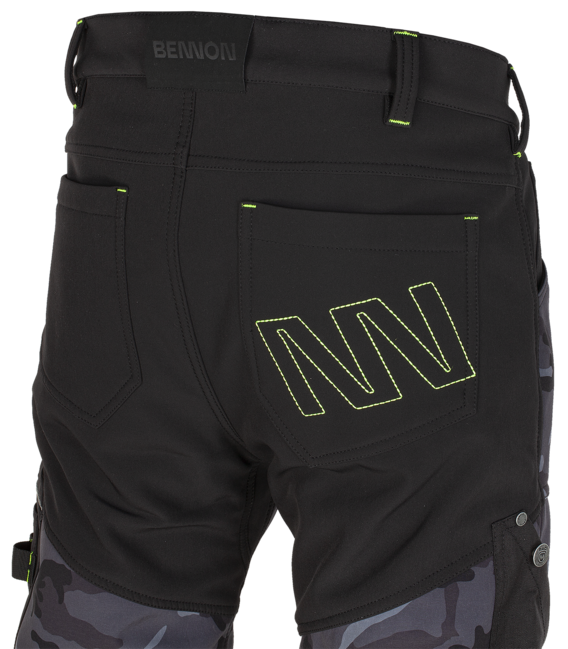 BENNON CAMOS softshell hlače, crne/sive