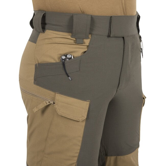 Helikon-Tex HYBRID OUTBACK hlače Dura Canvas DuraCanvas, Coyote / Taiga Green