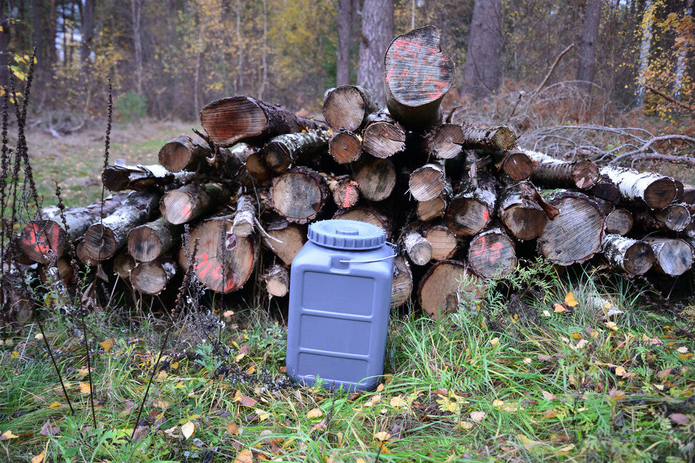 BasicNature kvadratna posuda za tekućine sa širokim otvorom, siva, 30 l