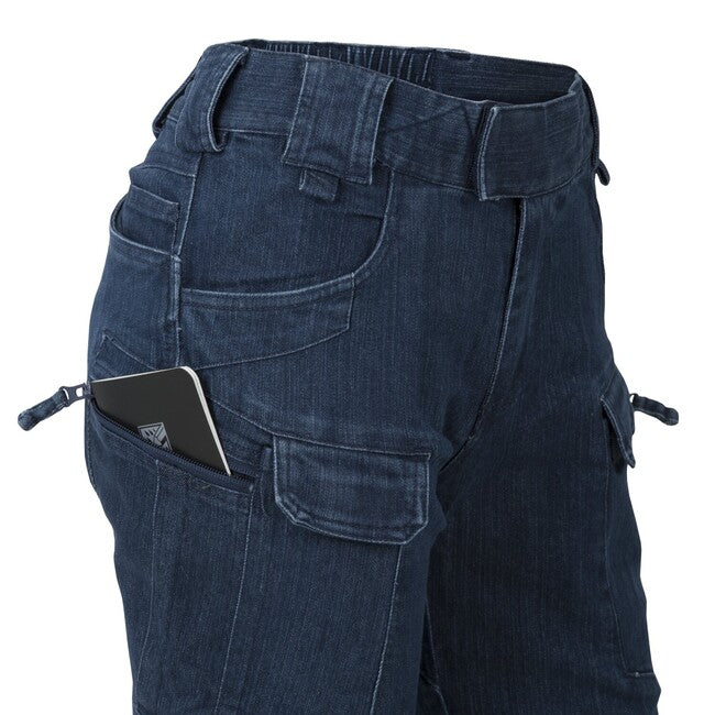 Helikon-Tex UTP Resized gradske taktičke hlače ženske Denim Stretch Gradske, Marine Blue