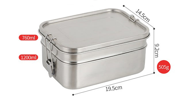 Origin Outdoors Deluxe Double Box termobox za ručak nehrđajući čelik, 1,9 l