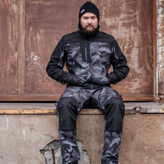 BENNON CAMOS softshell jakna, crna/siva