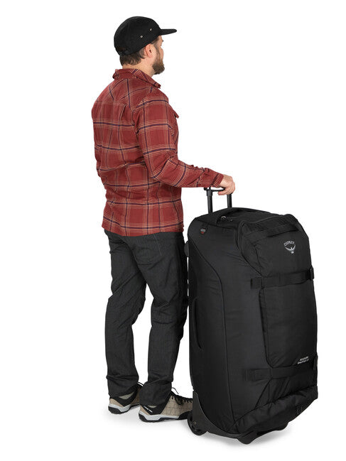 OSPREY SHUTTLE 130 putna torba na kotačima, crna