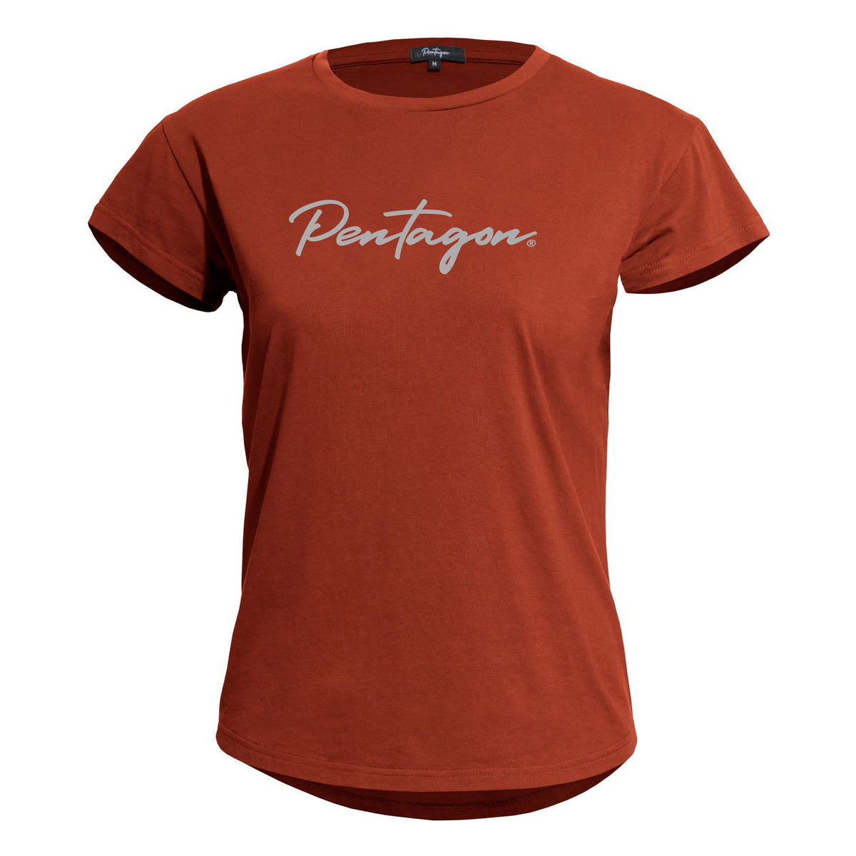 Pentagon Whisper Calligraphy kratka majica ženska, maroon red