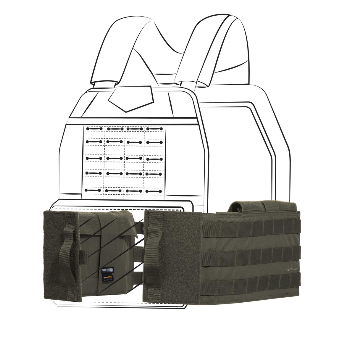 Pentagon Combat modulni pojas za prsluk, RAL7013