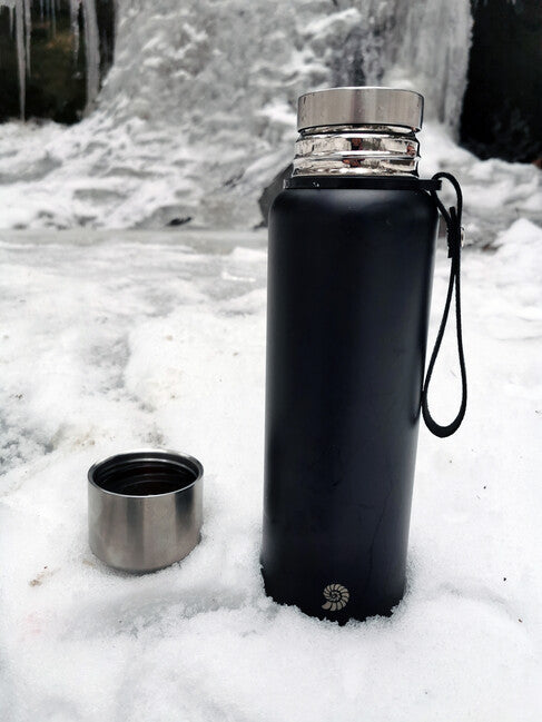 Origin Outdoors PureSteel vakuumska termosica 1 l, crna