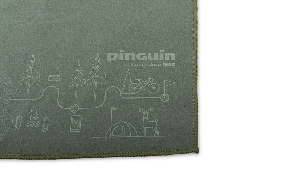 Pinguin Micro towel Map ručnik 40 x 40 cm, petrol
