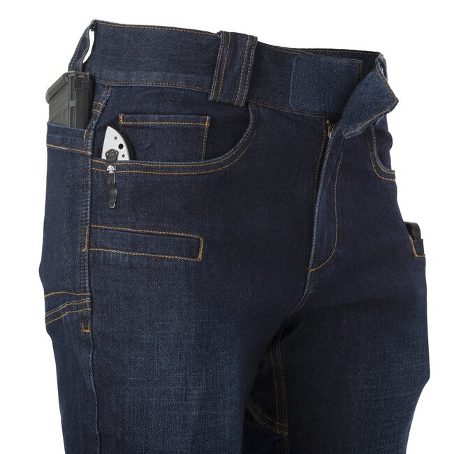 Helikon-Tex GREYMAN traper hlače taktičke Slim Denim Mid, Dark Blue