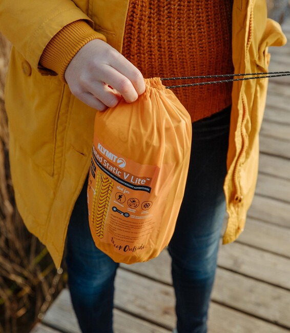 Klymit Static V Lite izolirana podloga za spavanje, mango narančasta