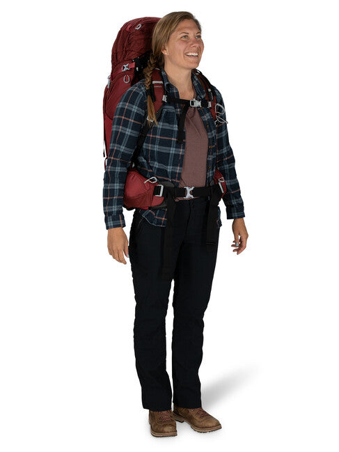 OSPREY AURA AG 65 turistički ruksak, berry sorbet red