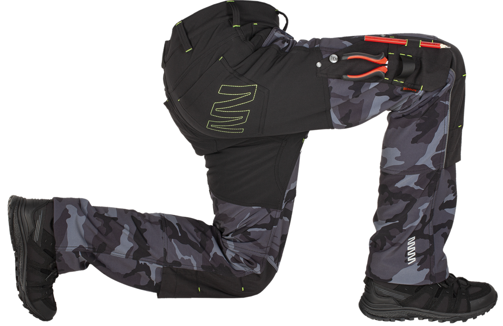 BENNON CAMOS softshell hlače, crne/sive