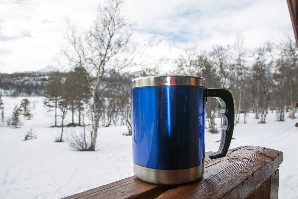 BasicNature MUG nehrđajuća termošalica, plava, 0,42 l