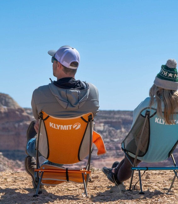 Klymit Ridgeline kratka kamping stolica, plava