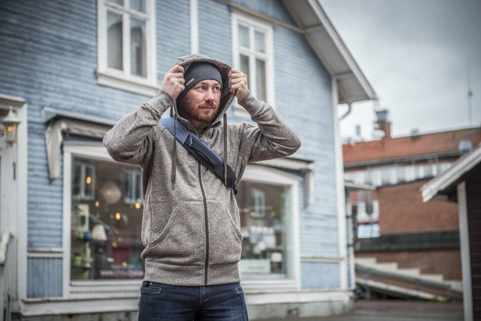 Helikon-Tex Covert taktički pulover s kapuljačom (FullZip), Melange Blue