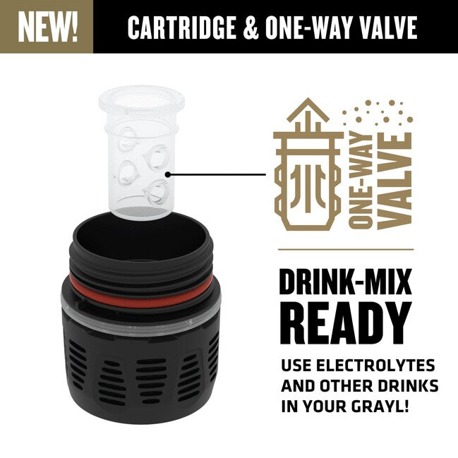 GRAYL UltraPress™ Purifier filtracijska boca Titanium, Covert Black